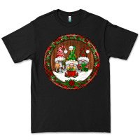 Black christmas gnomies christmas ornament Premium Tee - BundleAndBundleShop