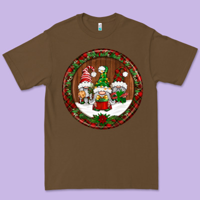 Christmas Gnomies Christmas Ornament Premium Tee Designed By Bundleandbundleshop