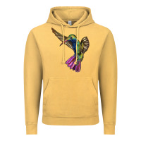 Vintage Mustard Broad Billed Hummingbird Vintage Hoodie - LillyAllenDesigns
