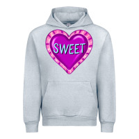 Heather Grey valentine's day hearts Urban Hoodie - FaDigitalArtStudio