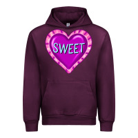 Mauve Wine valentine's day hearts Urban Hoodie - FaDigitalArtStudio