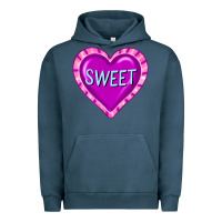 Pigment Midnight Navy valentine's day hearts Urban Hoodie - FaDigitalArtStudio