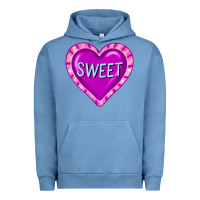 Pigment Pebble Blue valentine's day hearts Urban Hoodie - FaDigitalArtStudio