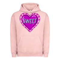 Pigment Salmon valentine's day hearts Urban Hoodie - FaDigitalArtStudio