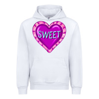 White valentine's day hearts Urban Hoodie - FaDigitalArtStudio