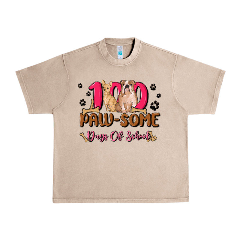 100 Paw Some Days Of School Urban Heavy Tee by MaliasSmallBusiness | Teevron
