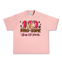 Salmon 100 paw some days of school Urban Heavy Tee - MaliasSmallBusiness
