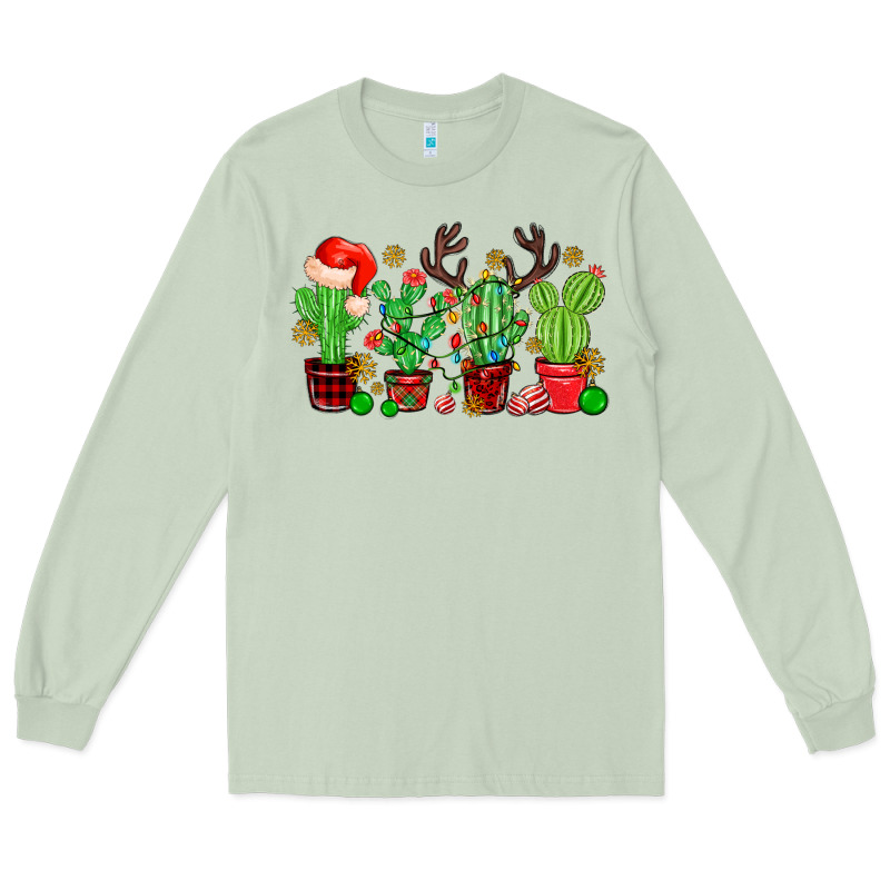 Christmas Cactus Long Sleeve Tee by MaliasSmallBusiness | Teevron
