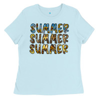 Baby Blue summer summer Ladies Tee - CowhideDigitalArt