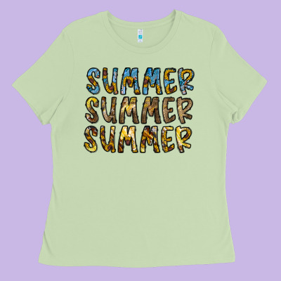Summer Summer Ladies Tee Designed By Cowhidedigitalart