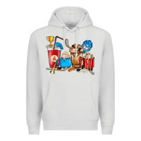 Dove Grey Hockey coffee cups Premium Hoodie - HowdyJamesFarm
