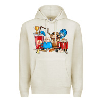 Oatmeal Heather Hockey coffee cups Premium Hoodie - HowdyJamesFarm