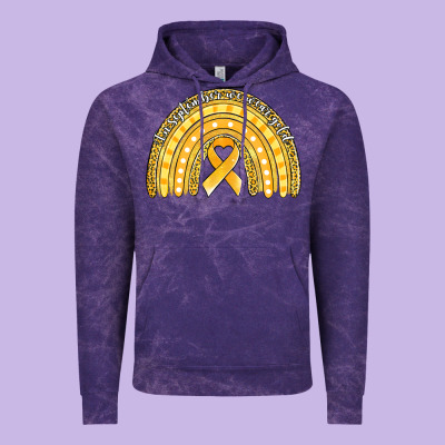 Childhood Cancer Awareness Rainbow (1) Vintage Hoodie Designed By Jasminsmagicworld