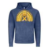 Vintage Denim childhood cancer awareness rainbow (1) Vintage Hoodie - Jasminsmagicworld