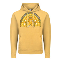 Vintage Mustard childhood cancer awareness rainbow (1) Vintage Hoodie - Jasminsmagicworld