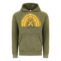 Vintage Olive childhood cancer awareness rainbow (1) Vintage Hoodie - Jasminsmagicworld