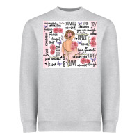 Heather Grey self care Heavyweight Sweatshirt - MaliasSmallBusiness