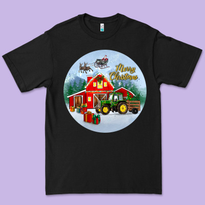 Merry Christmas Small Town Christmas Ornament Premium Tee Designed By Bundleandbundleshop