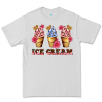 Dove Grey floral ice cream Premium Tee - AdoDesignShop