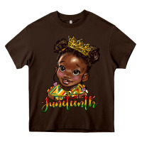 Chocolate Brown juneteenth black girl Heavy Core Tee - HRA Design Shop