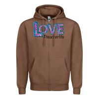 Chestnut Love Teacher Life Zipper Hoodie - Bettercallsaul
