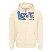 Sandshell Love Teacher Life Zipper Hoodie - Bettercallsaul