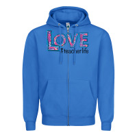 True Royal Love Teacher Life Zipper Hoodie - Bettercallsaul