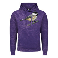 Cloud Purple Black Capped Chickadee Vintage Hoodie - LillyAllenDesigns