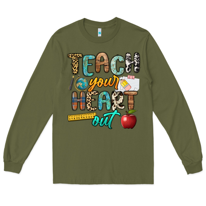 Teach Your Heart Out Long Sleeve Tee by NancyCooperArtShop | Teevron