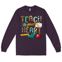 Plum teach your heart out Long Sleeve Tee - NancyCooperArtShop