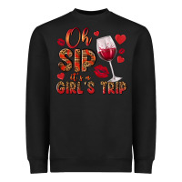 Black oh sip its a girls trip Heavyweight Sweatshirt - NancyCooperArtShop