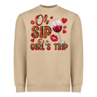 Mushroom oh sip its a girls trip Heavyweight Sweatshirt - NancyCooperArtShop