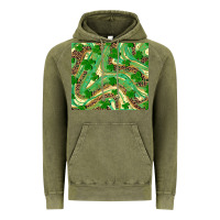 Vintage Olive St. Patrick's Day Shamrock Leopard Vintage Hoodie - RanaPortraitStore