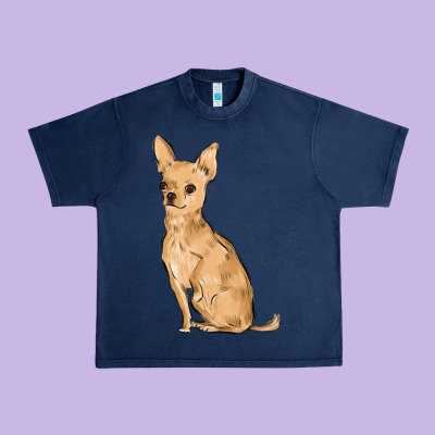 Chihuahua Urban Heavy Tee Designed By Maliassmallbusiness