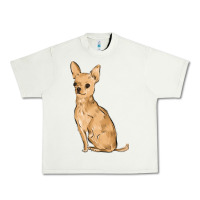 Pistachio chihuahua Urban Heavy Tee - MaliasSmallBusiness