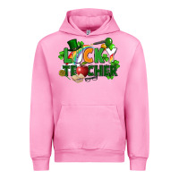 Fuchsia Pink lucky teacher St. Patricks Day Urban Hoodie - FaDigitalArtStudio