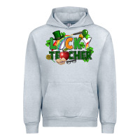 Heather Grey lucky teacher St. Patricks Day Urban Hoodie - FaDigitalArtStudio
