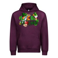 Mauve Wine lucky teacher St. Patricks Day Urban Hoodie - FaDigitalArtStudio