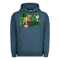 Pigment Midnight Navy lucky teacher St. Patricks Day Urban Hoodie - FaDigitalArtStudio