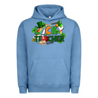 Pigment Pebble Blue lucky teacher St. Patricks Day Urban Hoodie - FaDigitalArtStudio