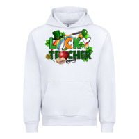 White lucky teacher St. Patricks Day Urban Hoodie - FaDigitalArtStudio