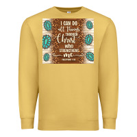 Antique Gold i can do all things through christ who strengthens Premium Sweatshirt - TumblerDesignByShophia