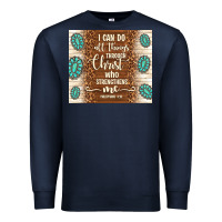 Navy i can do all things through christ who strengthens Premium Sweatshirt - TumblerDesignByShophia