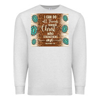 Oatmeal Heather i can do all things through christ who strengthens Premium Sweatshirt - TumblerDesignByShophia