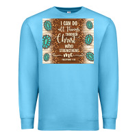 Ocean Blue i can do all things through christ who strengthens Premium Sweatshirt - TumblerDesignByShophia