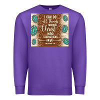 Purple i can do all things through christ who strengthens Premium Sweatshirt - TumblerDesignByShophia