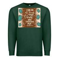 Sports Green i can do all things through christ who strengthens Premium Sweatshirt - TumblerDesignByShophia