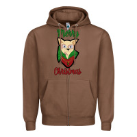 Chestnut Merry Christmas Cat Zipper Hoodie - Bettercallsaul