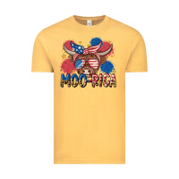 Vintage Mustard moo rica Vintage Tee - MaliasSmallBusiness