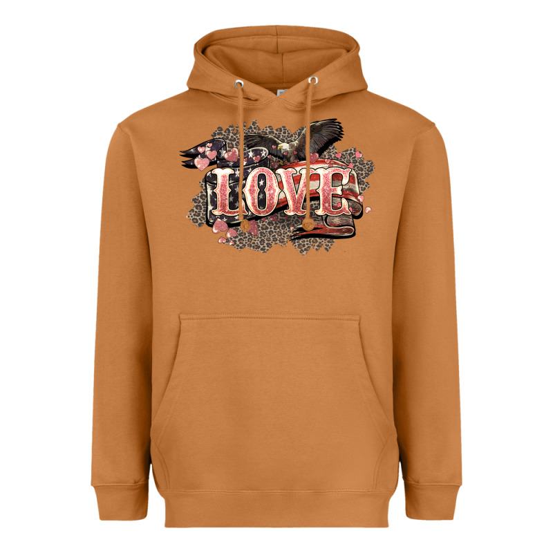 Love America 4th Of July Heavyweight Hoodie by HowdyJamesFarm | Teevron